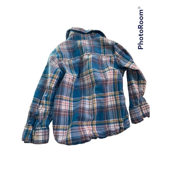 Carter s Boys Blue Plaid Button Down Shirt. Sz. 18M - Picture 2 of 4
